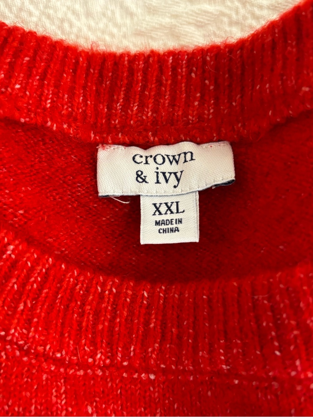 crown & ivy Bright Red Crewneck Sweater - Picture 6 of 6